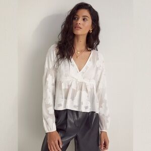 Aritzia Wilfred Peplum Blouse